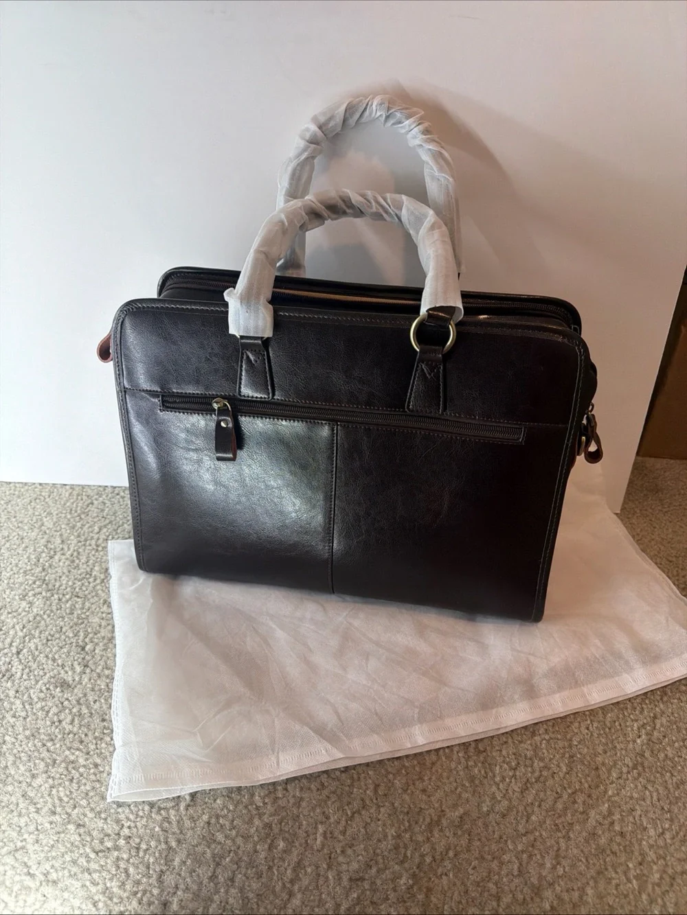 Women's Genuine Leather Briefcase Laptop Bag 15